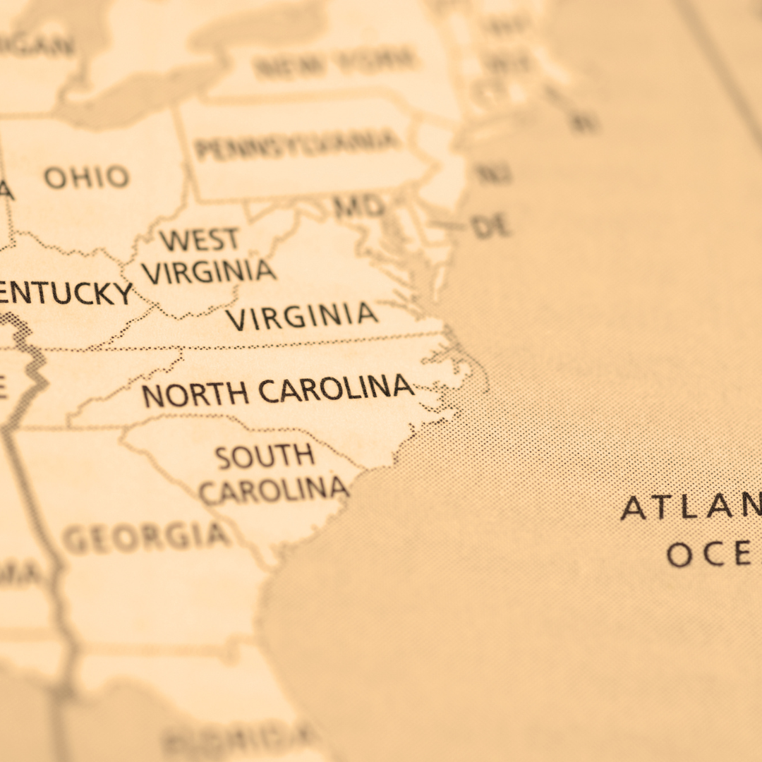 map of North Carolina